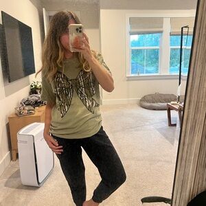 Women's Olive Graphic Tee
